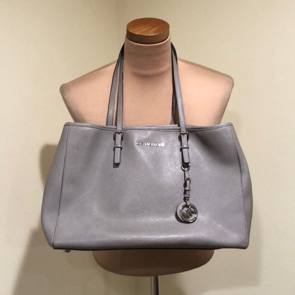 Michael Kors Jet Set Tote Bag Gray - Picture 2 of 11